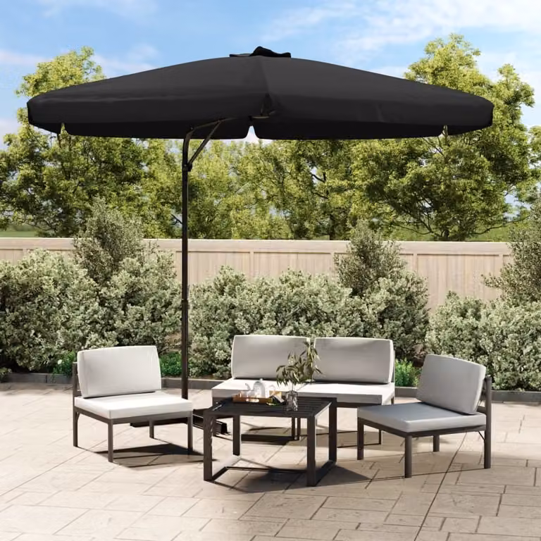 Maison Exclusive - Ombrellone con palo in acciaio, 300 cm, colore nero