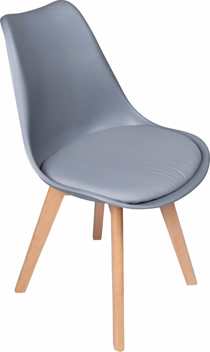 Sedia con cuscino in stile scandinavo moderno per soggiorno sala da pranzo cucina grigio