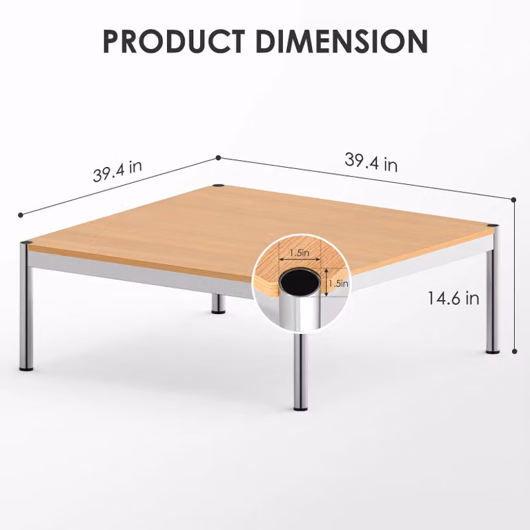 Tavolino rotondo moderno in legno e vetro – Elegante tavolino da caffè per il soggiorno o la camera da letto