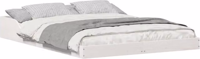 Letto matrimoniale | Letto per adulti | Struttura del letto Bianco 135 x 190 cm Pino massello