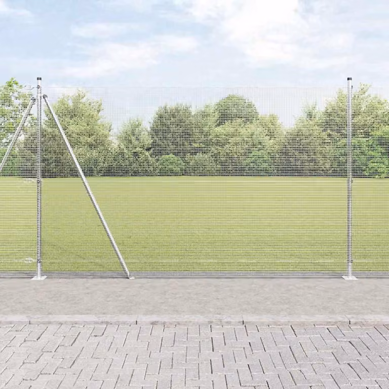 Maison Exclusive - Palo della recinzione Argento 25 x 1,5 m (12 x 12 mm mesh)