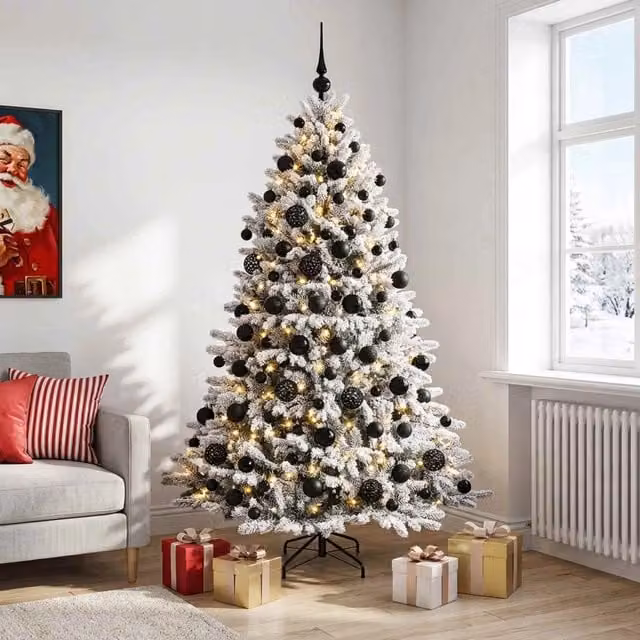 Albero di Natale Artificiale con Palline 210 cm 300 LED 3466413