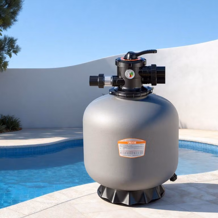 Filtro a sabbia per piscina - Serbatoio del filtro da 20 pollici - Capacità di 189,3 litri al minuto - Materiale: polietilene