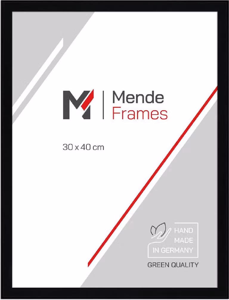 Cornice per foto MendeFrames H080, nera, 30x45 cm, con vetro antiriflesso