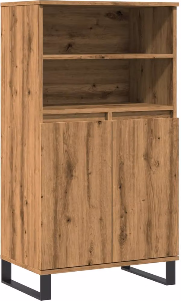 Credenza Rovere Artigianale 60x36x110 cm in Legno Multistrato