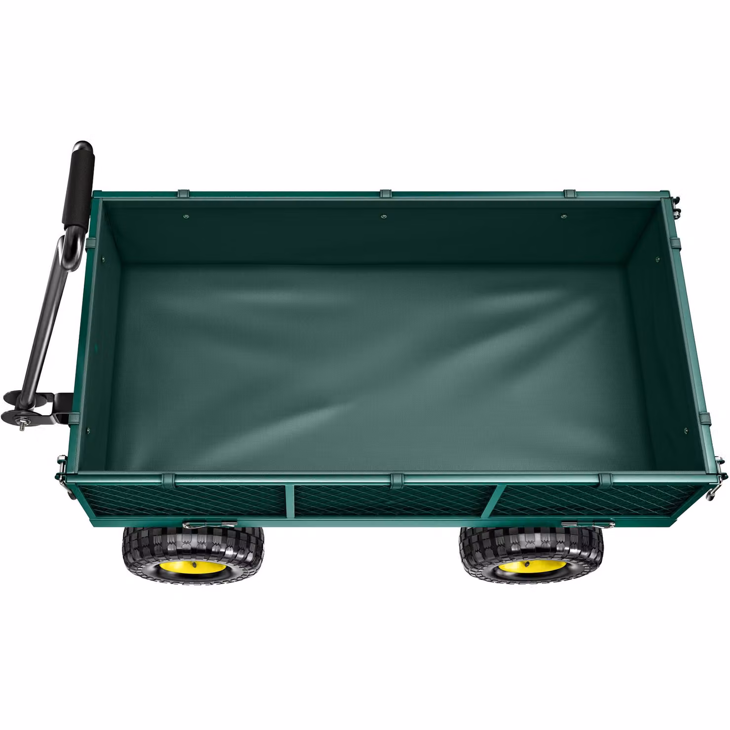 Carretto con telo interno verde TecTake GmbH, carico massimo 350 kg – 1