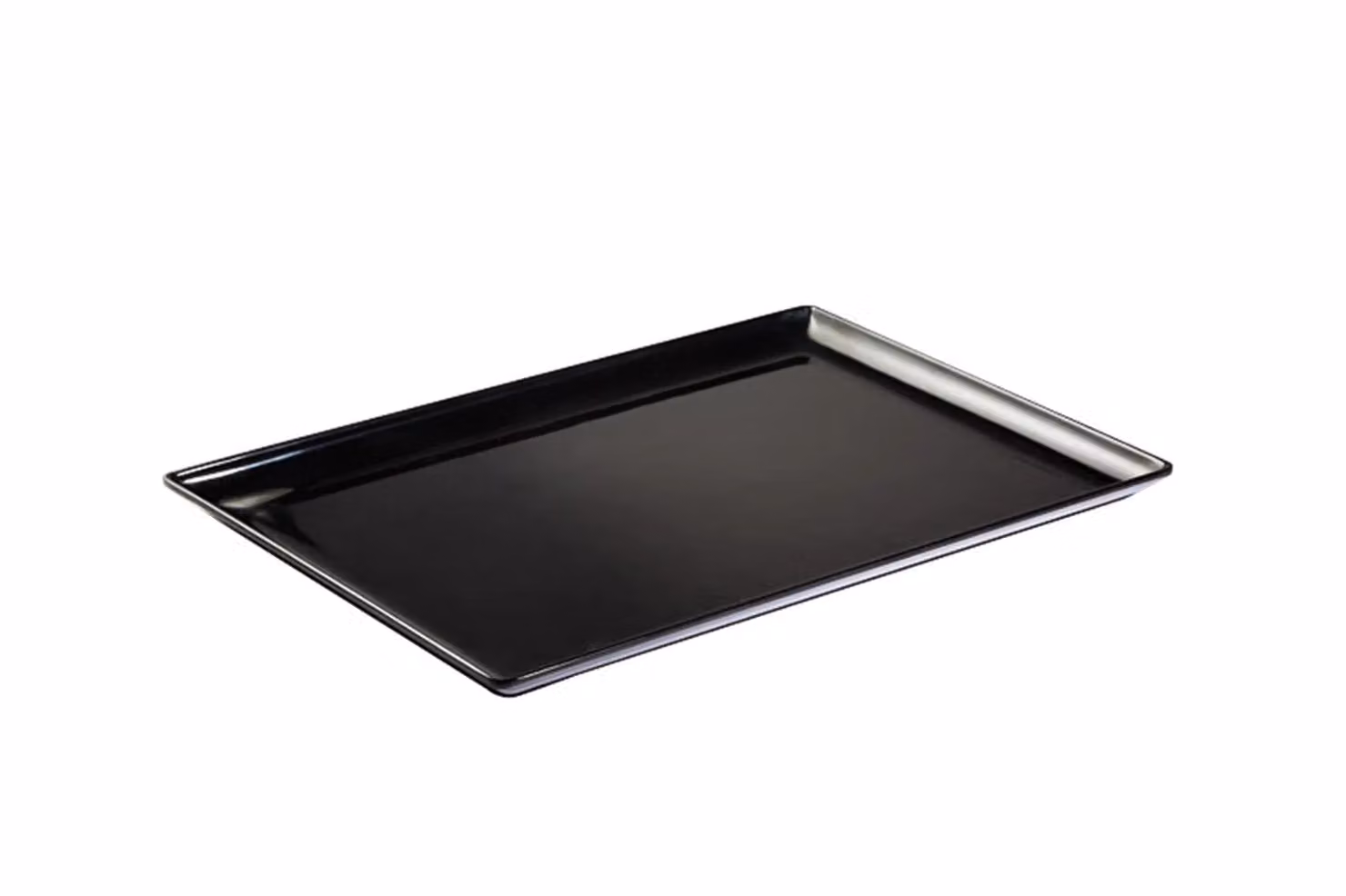 Vassoio Melamina, Cm 25X17X2, Nero, linea Smart, 12 pezzi