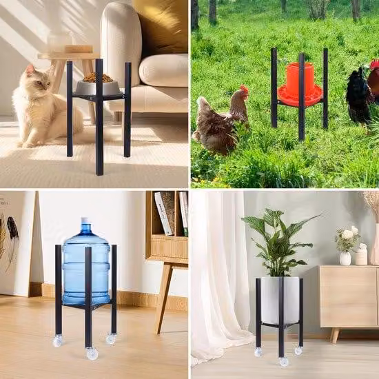 Set di 2 supporti regolabili in metallo per piante da interno ed esterno