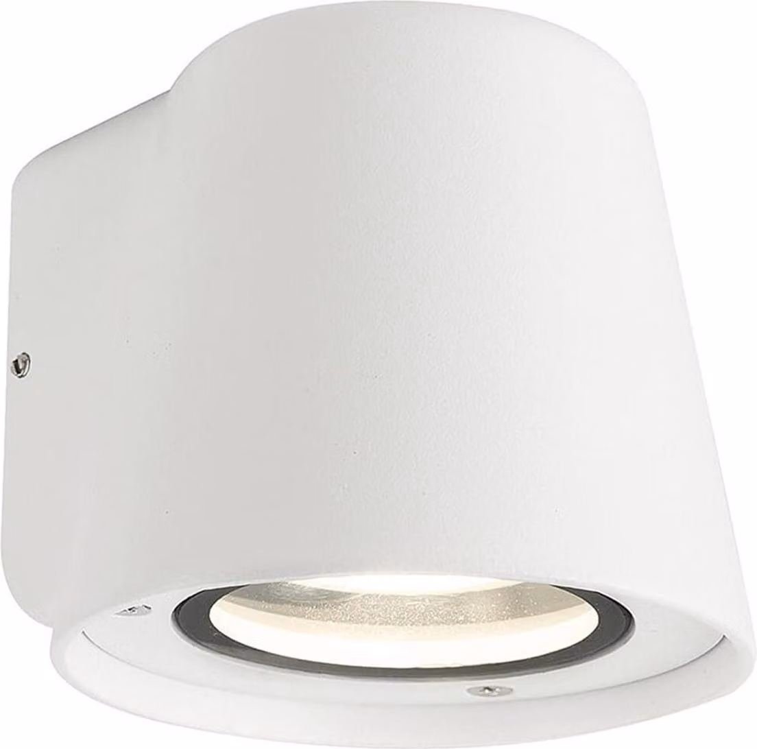Rabalux 7960 Mandal lampada da parete per esterni, GU10, alluminio, bianco, moderna, IP54, 10cm