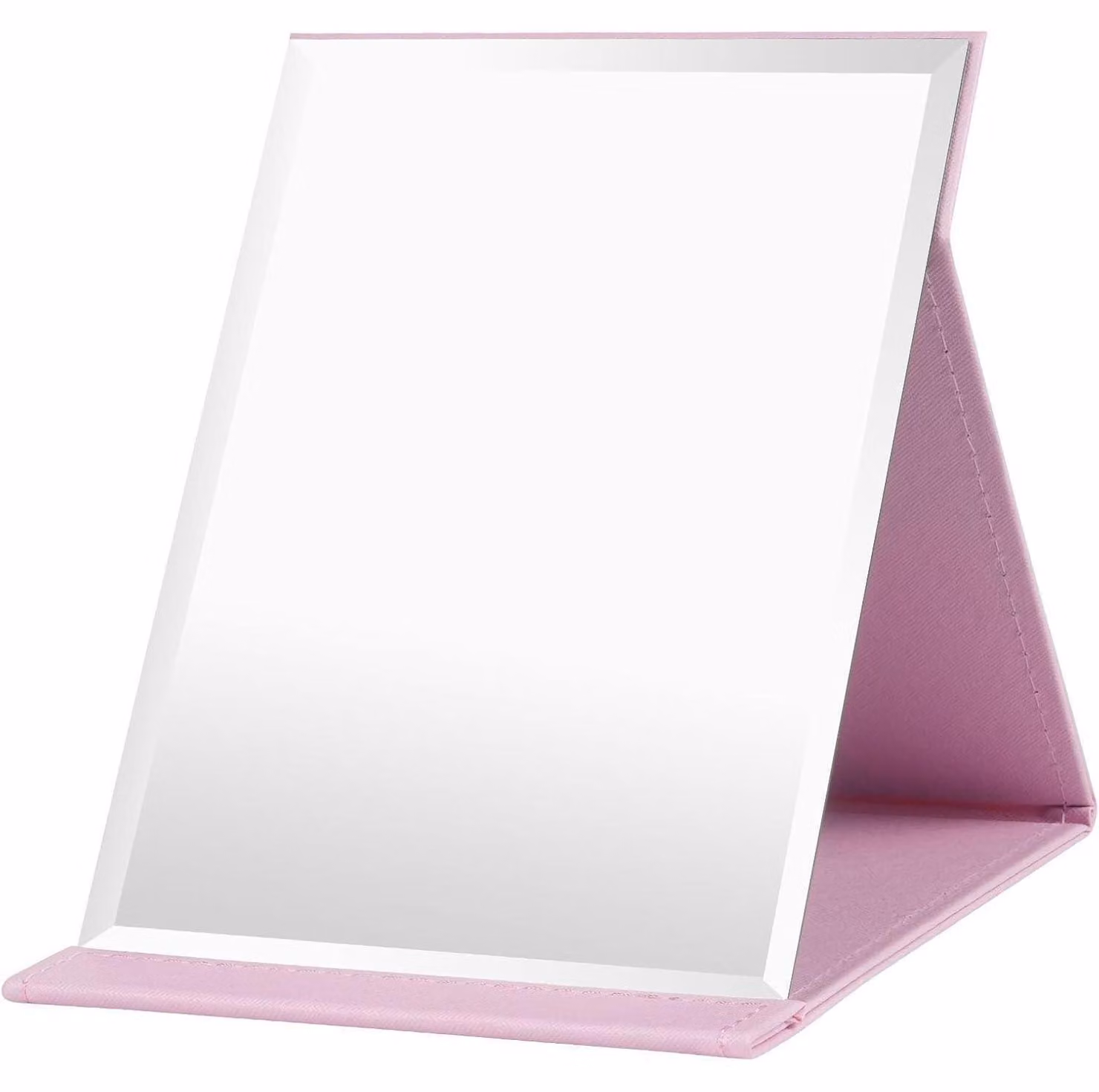 Specchio da trucco pieghevole, rosa, 26 x 18 cm