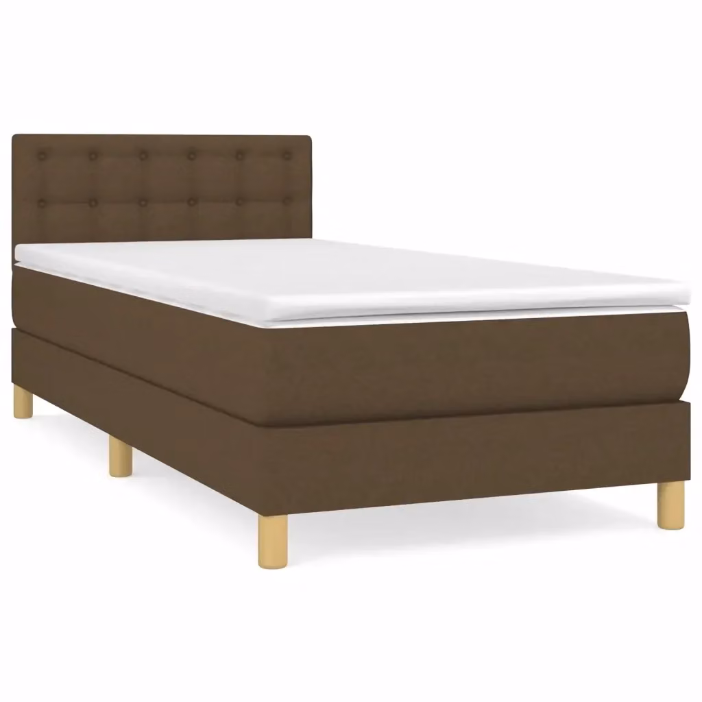 Letto Ibrido con Giroletto a Molle e Materasso vidaXL, Marrone e Bianco, L/P/H: 90 x 190 x 4 cm – 2