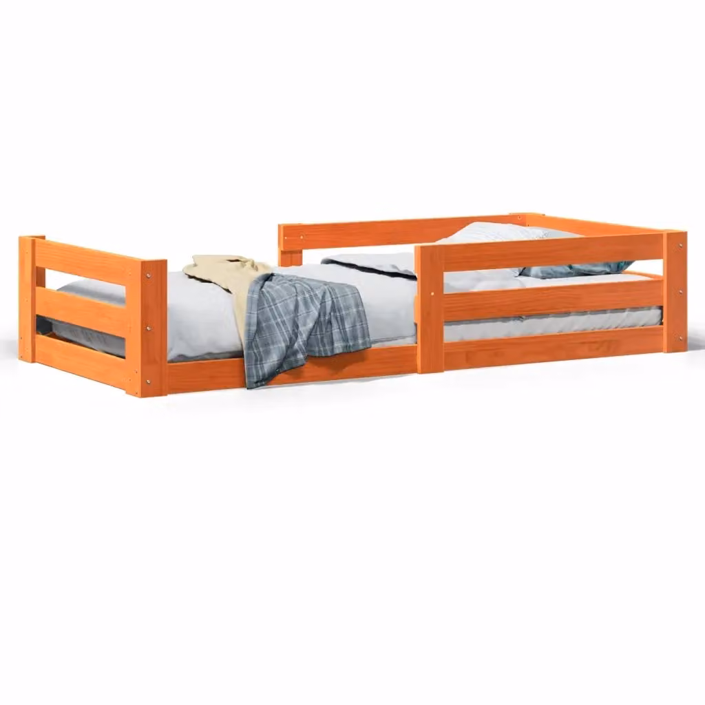 Letto in legno di pino Marrone Cera vidaXL senza materasso L/P/H: 90 x 200 cm – 2