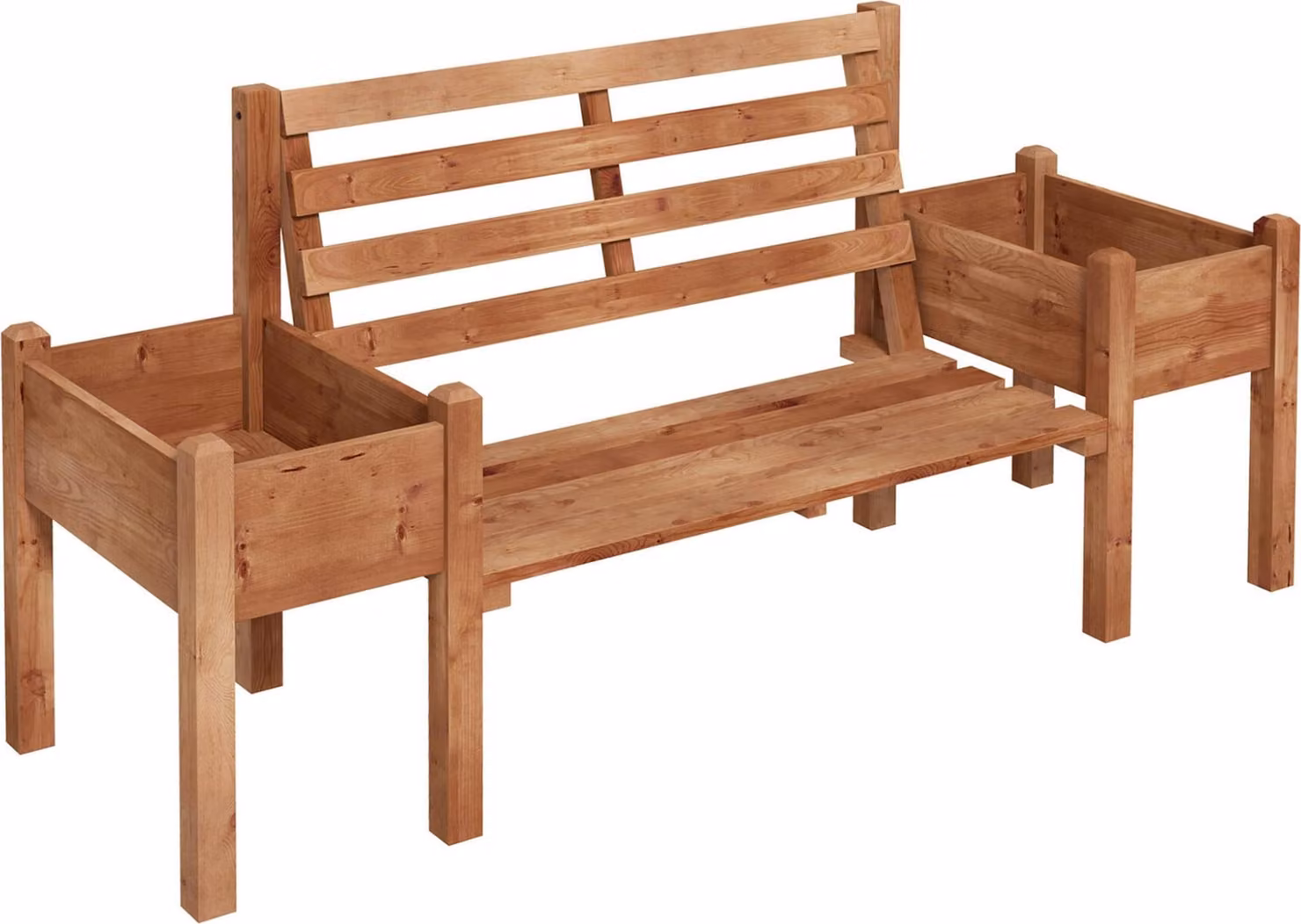 Aga Panchina da giardino con fioriere 184x59x95 cm