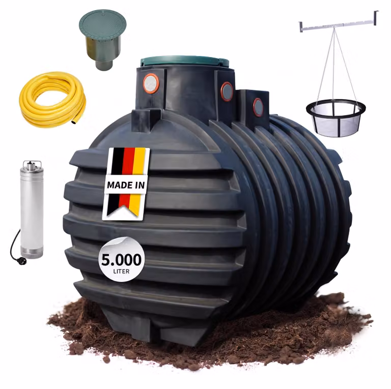 Serbatoio interrato / serbatoio per acqua piovana Mono Garden Comfort Set 5.000L 4Rain 295052