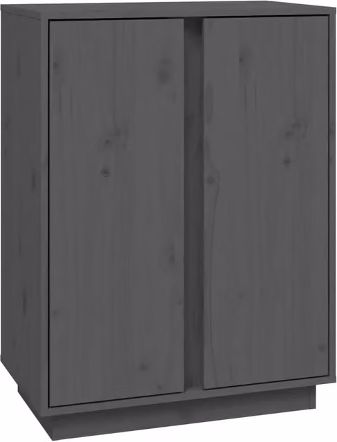 Buffet credenza cassettiera armadio mobile contenitore organizer per cucina soggiorno salotto 60 x 35 x 80 cm legno massello di pino grigio 02_0031797