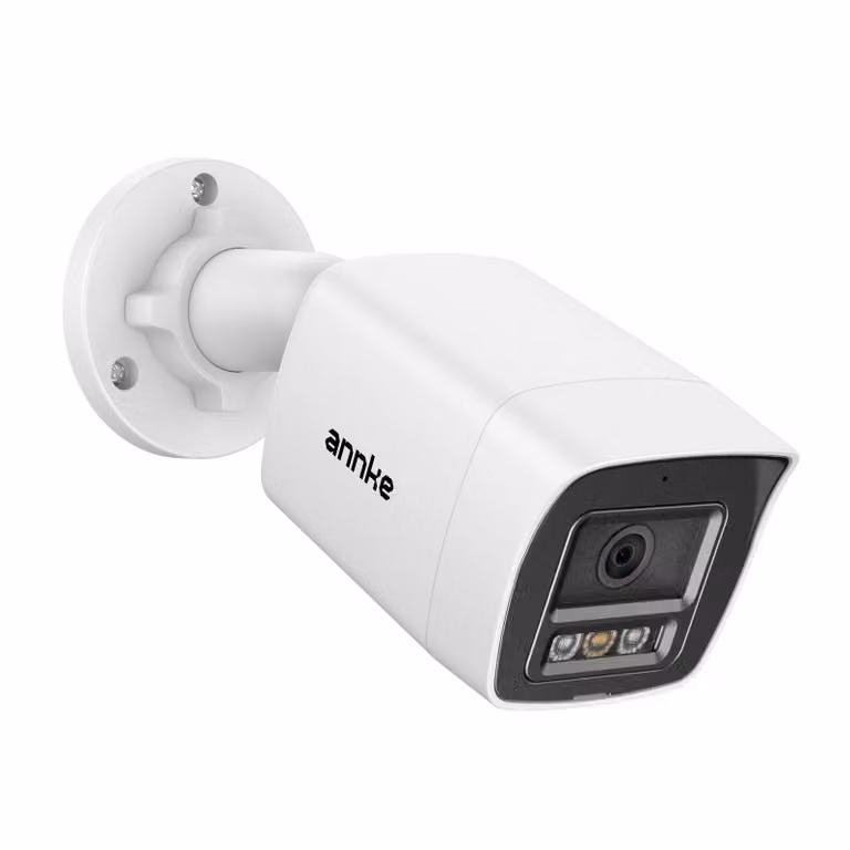 Telecamera bullet IP ANNKE C1200 da 12 MP con PoE, microfono, riconoscimento AI di persone e veicoli, visione notturna a colori Smart Dual-Light, slot SD da 512 GB, telecamera da esterno IP67
