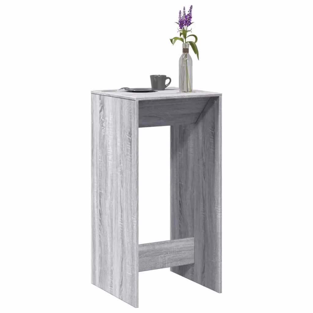 vidaXL Tavolo da Bar Moderno Grigio in Legno Multistrato L/P/H: 50 x 50 x 103,5 cm