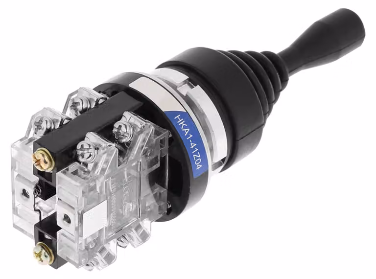 Interruttore joystick, 4NO, 4 posizioni, azione momentanea, ritorno a molla, 30 mm