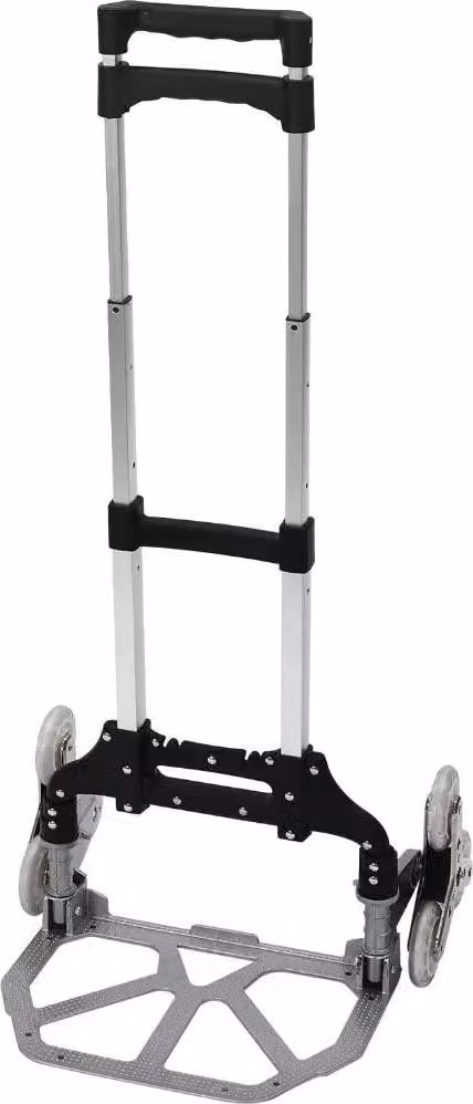 Carrello portascale - Pieghevole - 6 ruote - Capacità di carico fino a 75 kg - Nero