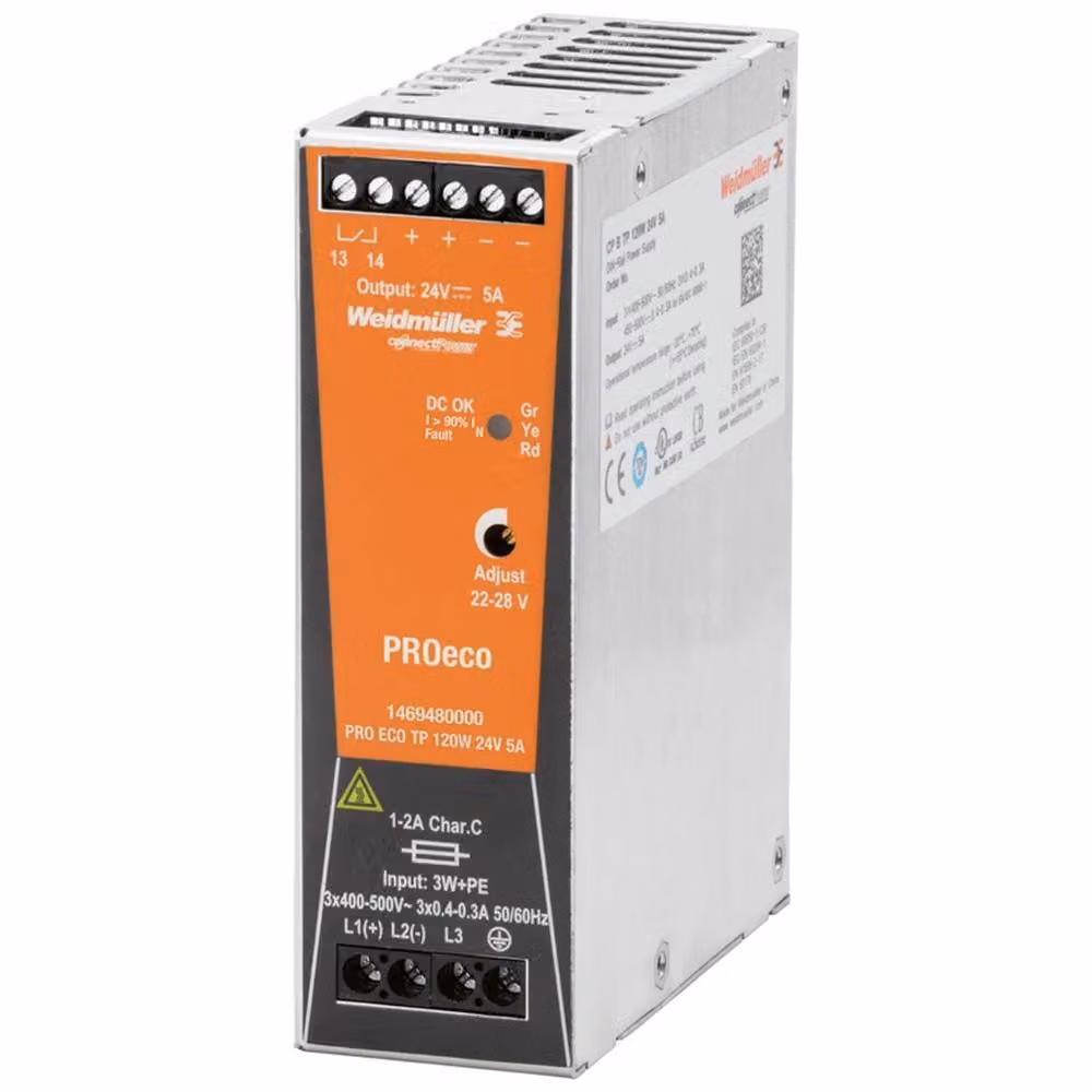 Alimentatore Weidmüller PRO ECO 120W 24V 5A 1469480000