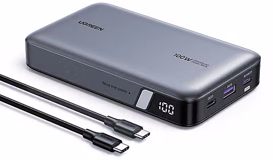 Power Bank UGREEN da 20000 mAh con ricarica rapida 100 W, Grigio