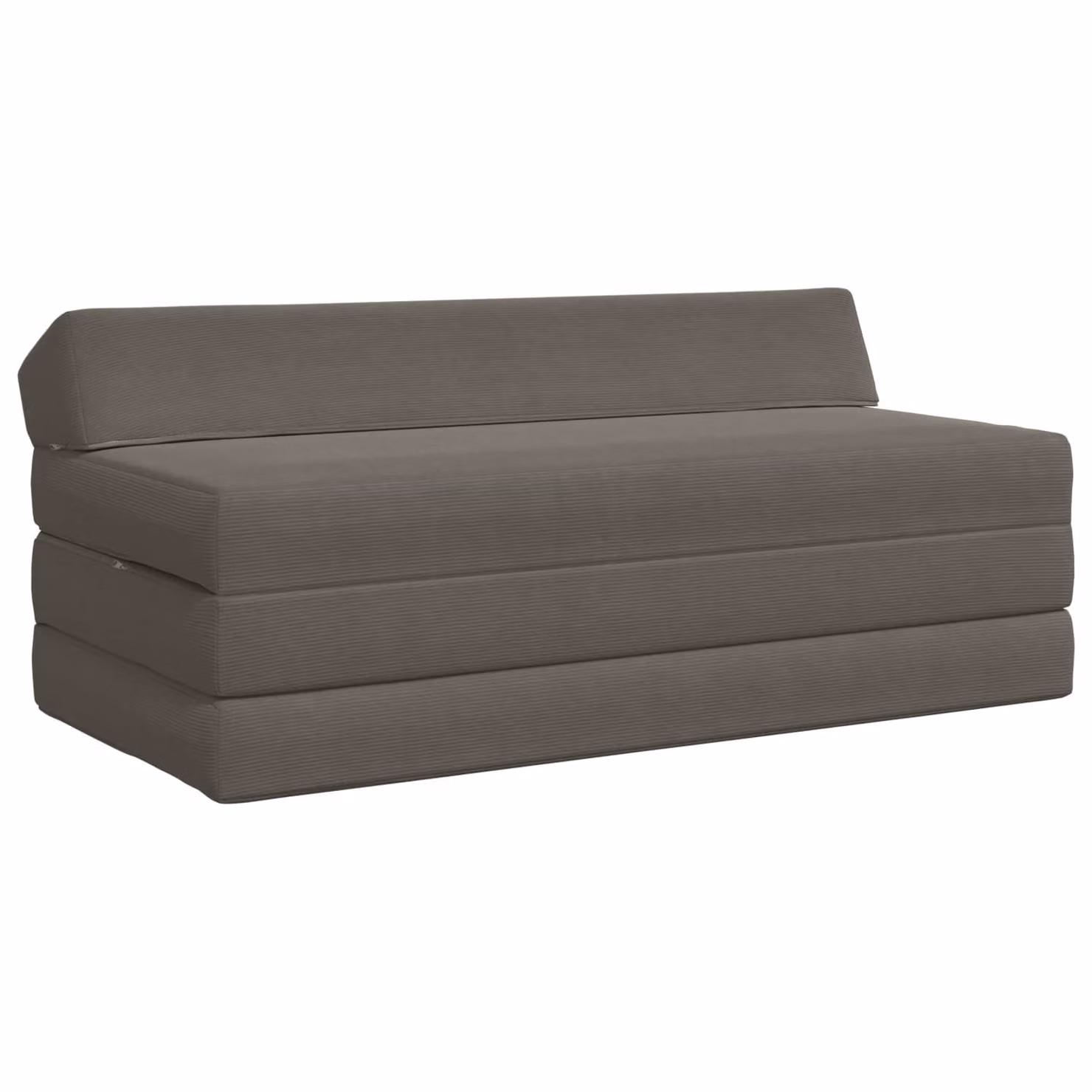 vidaXL Divano Letto Pieghevole Moderno in Tessuto Grigio L: 120 cm, P: 60 cm, H: 49 cm