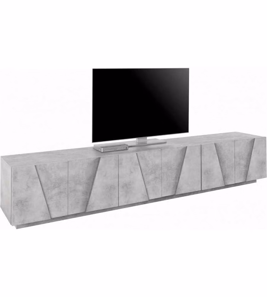 Web Furniture Mobile Porta TV Moderno 243,6x44,2x46 cm Cemento Bronx