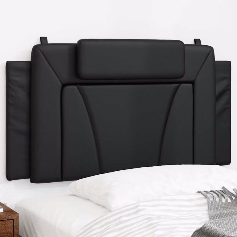 Cuscino Testiera Viana vidaXL in Similpelle Nero, Larghezza: 100 cm