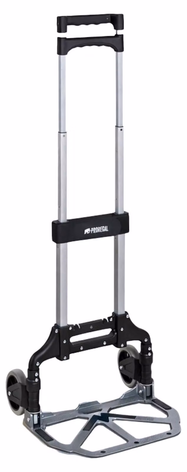 Carrello pieghevole professionale in alluminio ELEPHANT | Portata 70 kg | A x L x P 100 x 39 x 41 cm | Telaio in alluminio, maniglie ergonomiche, ruote in gomma piena anti-foratura | Argento | Carrello da trasporto, carrello elevatore