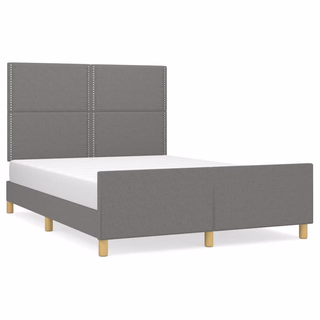 Giroletto senza Materasso Grigio Scuro 140x200 cm Tessuto