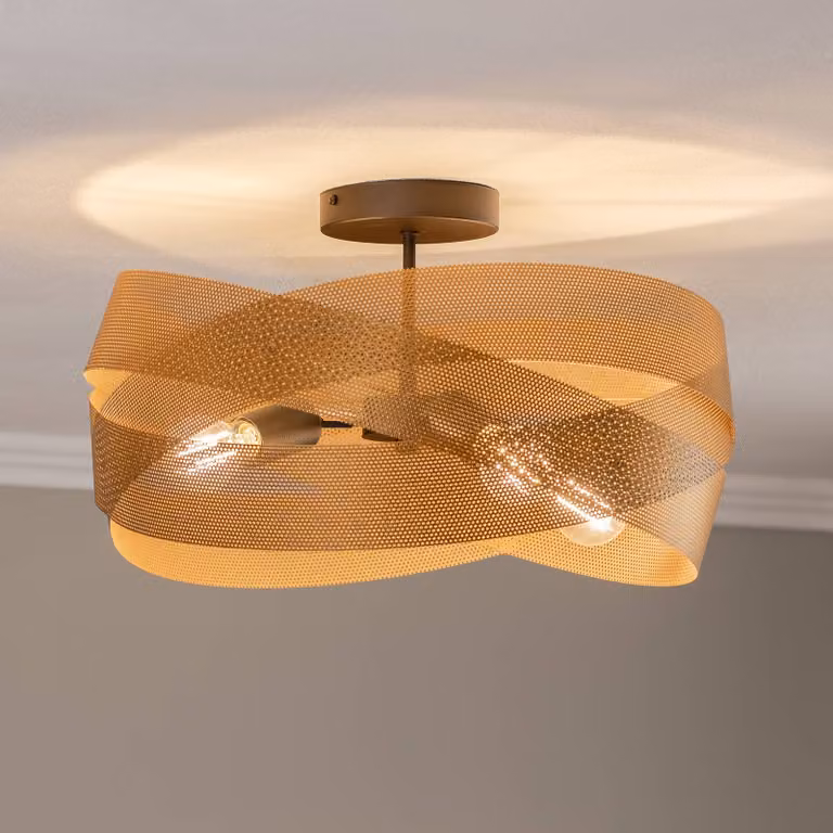 Plafoniera soffitto Tornado Euluna, dimmerabile, Ottone / Oro, Soggiorno / Sala da pranzo, Metallo, Moderno, Plafoniera