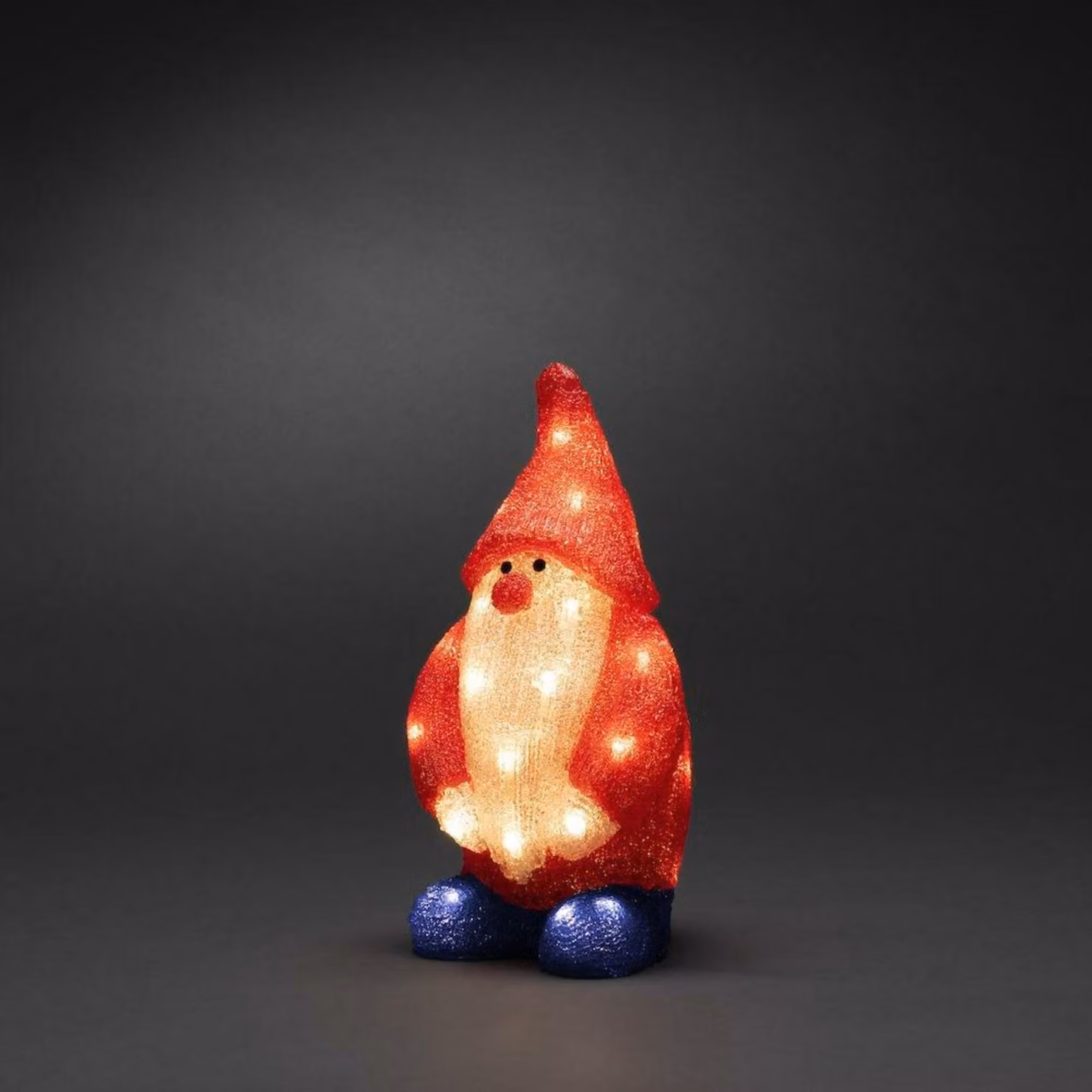 Konstsmide LED Babbo Natale in acrilico, 32 diodi bianco caldo, 24V, per esterni (IP44), cavo bianco - 6242-103