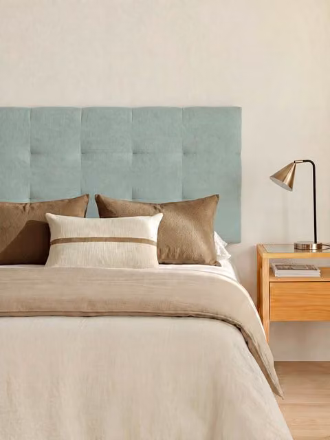 Testiera imbottita Evron Kenay Home colore verde menta