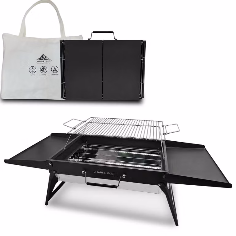 Barbecue a carbone pieghevole - Compatto e portatile - Superficie di cottura di 1390 cm²