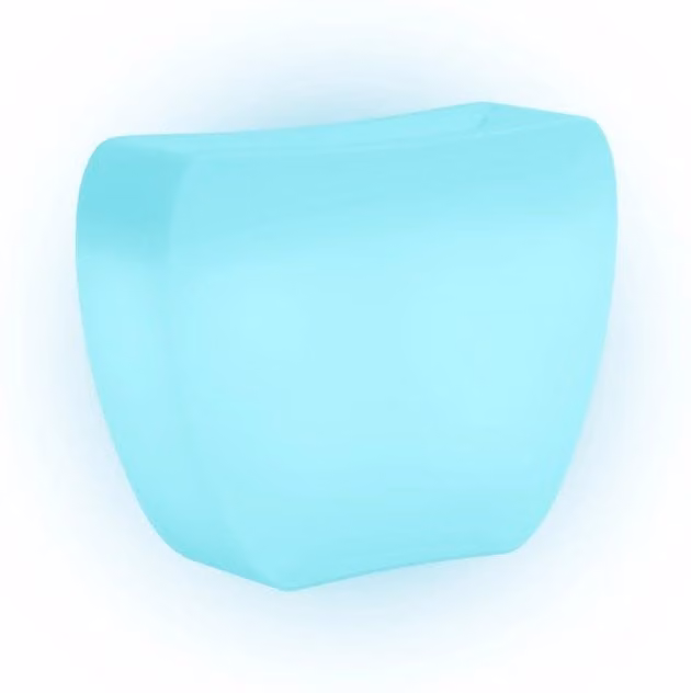 Vaso luminoso moderno di design 100x31 H80 in polimero resistente con LED blu per interno ed esterno - Made in Italy - Monacis
