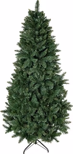 Albero di Natale artificiale pieghevole HOMCOM verde in PVC e acciaio con base rimovibile, H 180 cm, Φ 90 cm