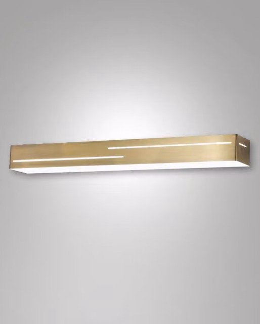 Lampada da Parete LED Fabas Banny Ottone Satinato con Luce Up & Down 24W 2260 lm 3000K Warm White