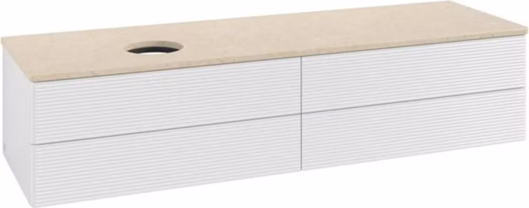 V&B Mobiletto con struttura frontale - illuminazione Antao 160x50cm, WBP color botti. Lac