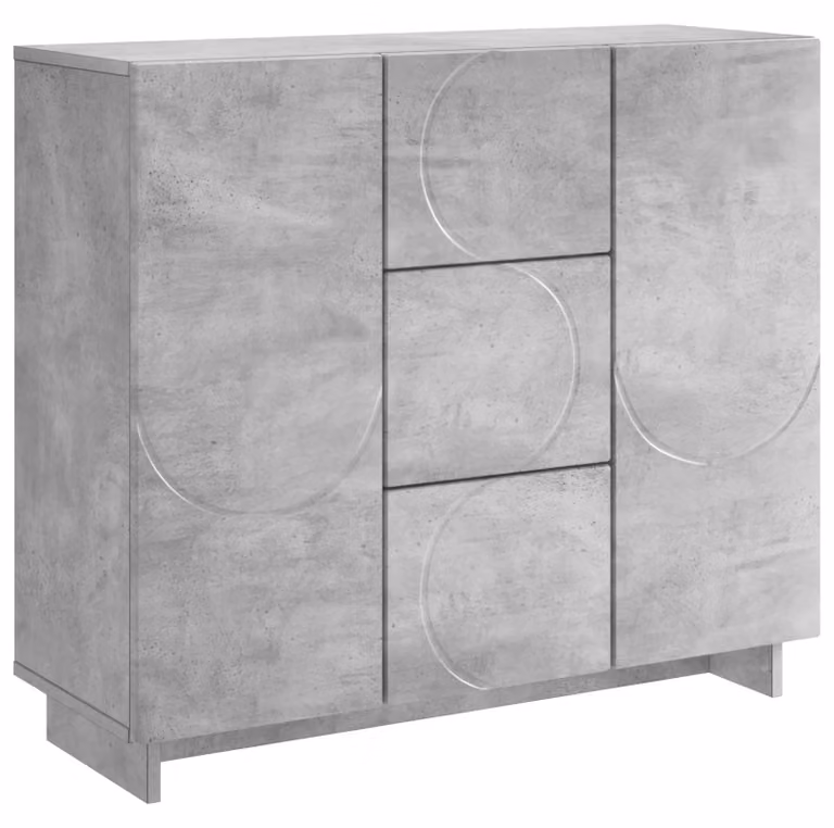 Mobile contenitore "Betongrau", 85,5 x 31 x 75 cm, realizzato in materiale composito di legno