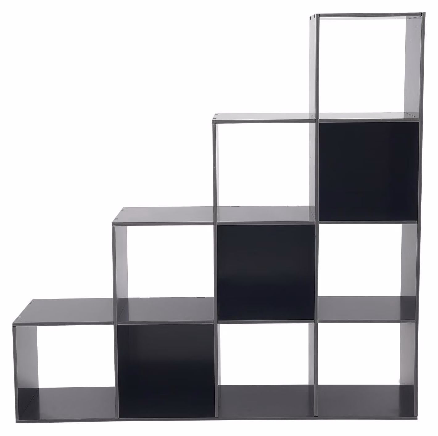 Scaffale angolare a forma di L - 10 scomparti - Nero