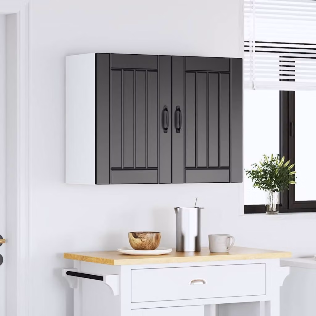 Pensile da Cucina Lucca Nero in Legno Multistrato