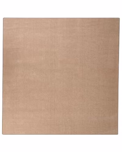 Beliani Tappeto in poliestere a pelo lungo tuftato a macchina 200 x 200 cm beige sabbia