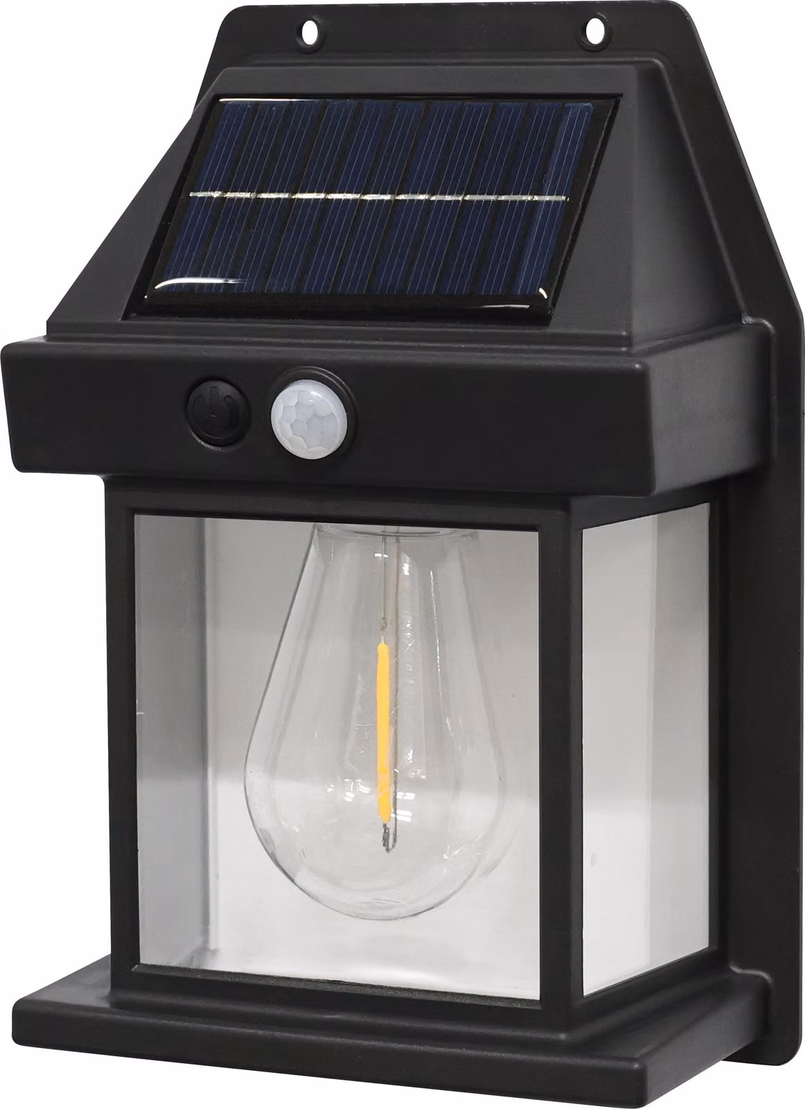 Applique solare GALIX G2601, sensore di presenza, 36 lumen, LED a filamento bianco caldo, batteria ricaricabile