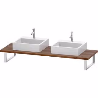 Duravit console DuraStyle 80-200x55cm, 2 A., spessore 3cm, noce nat