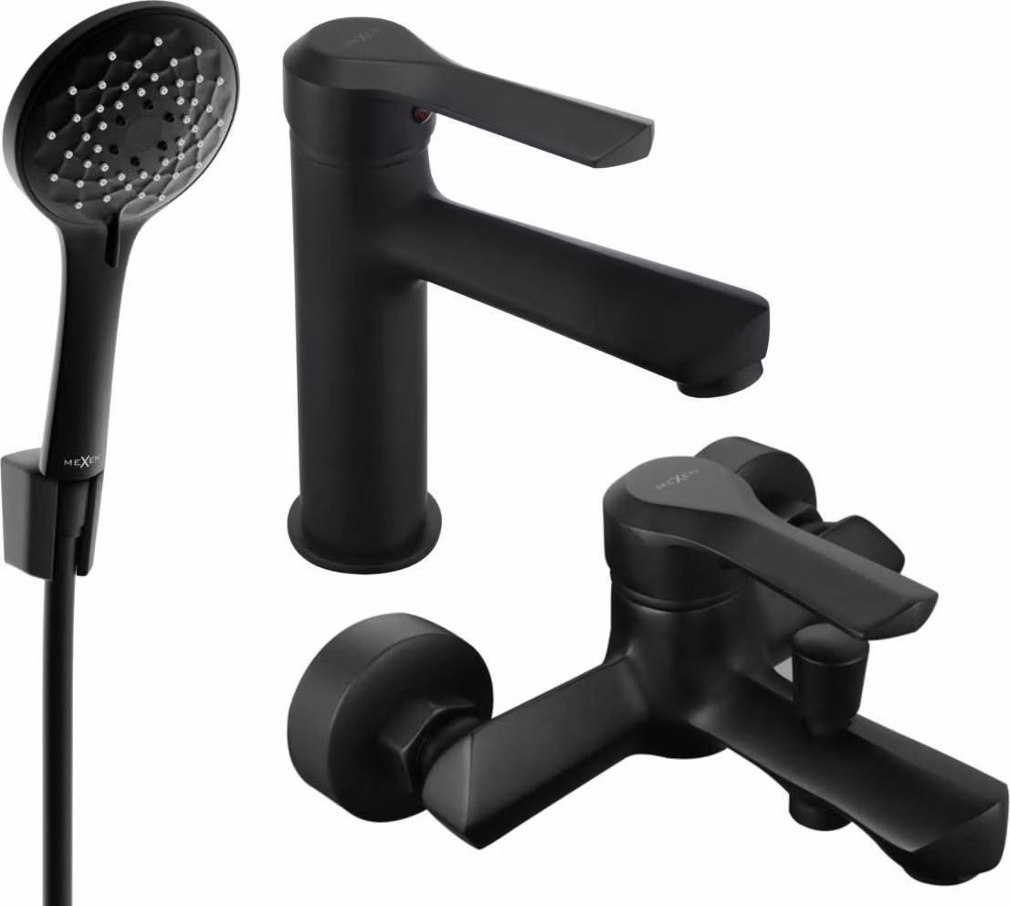 Mexen Sabre R74 set da bagno, nero - 72103R74-70