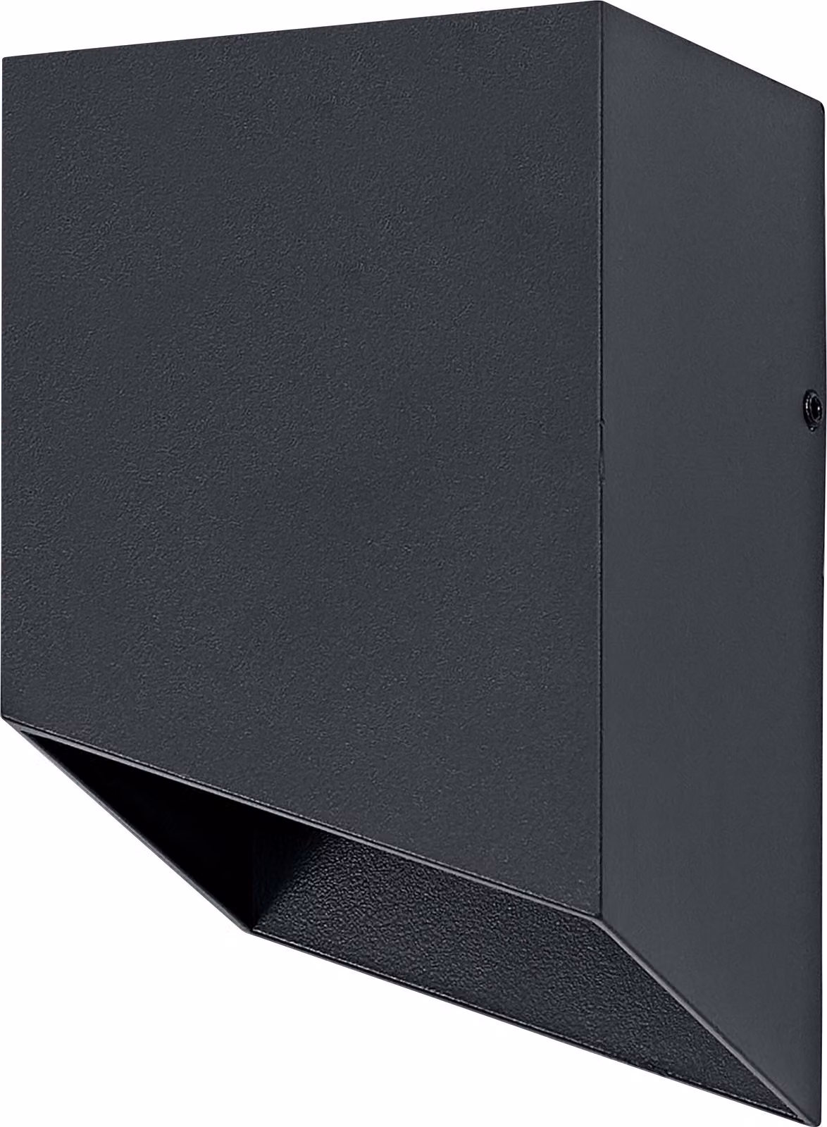 Lampada da parete esterna OSRAM. Lampada da parete esterna, colore grigio scuro, attacco GU10, grado di protezione IP54, corpo in alluminio, vetro protettivo, lunghezza 84 mm, altezza 135 mm, larghezza 73 mm, durata 25.000 ore