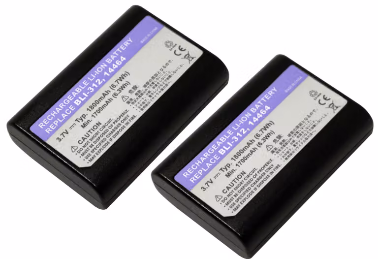 Batteria PowerSmart 2PCS 1800mAh per LEICA BM8, Leica M8, Leica M8.2, Leica M9, Leica ME 14464, BLI-312