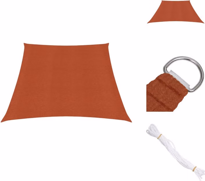 vidaXL Tenda da sole 160 g/m² rosso terracotta 3/4x2 m HDPE - Ombrelloni e tende da sole