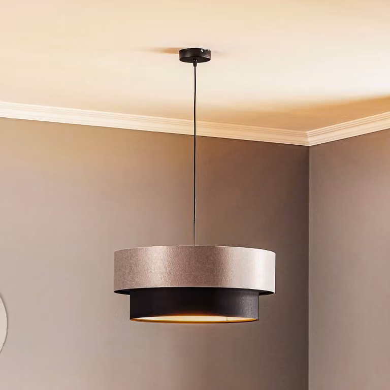 Lampada a sospensione Dorina Maco Design, dimmerabile, Alluminio / Grigio / Zincato, Soggiorno / Sala da pranzo, Plastica, Moderno, Lampada a sospensione