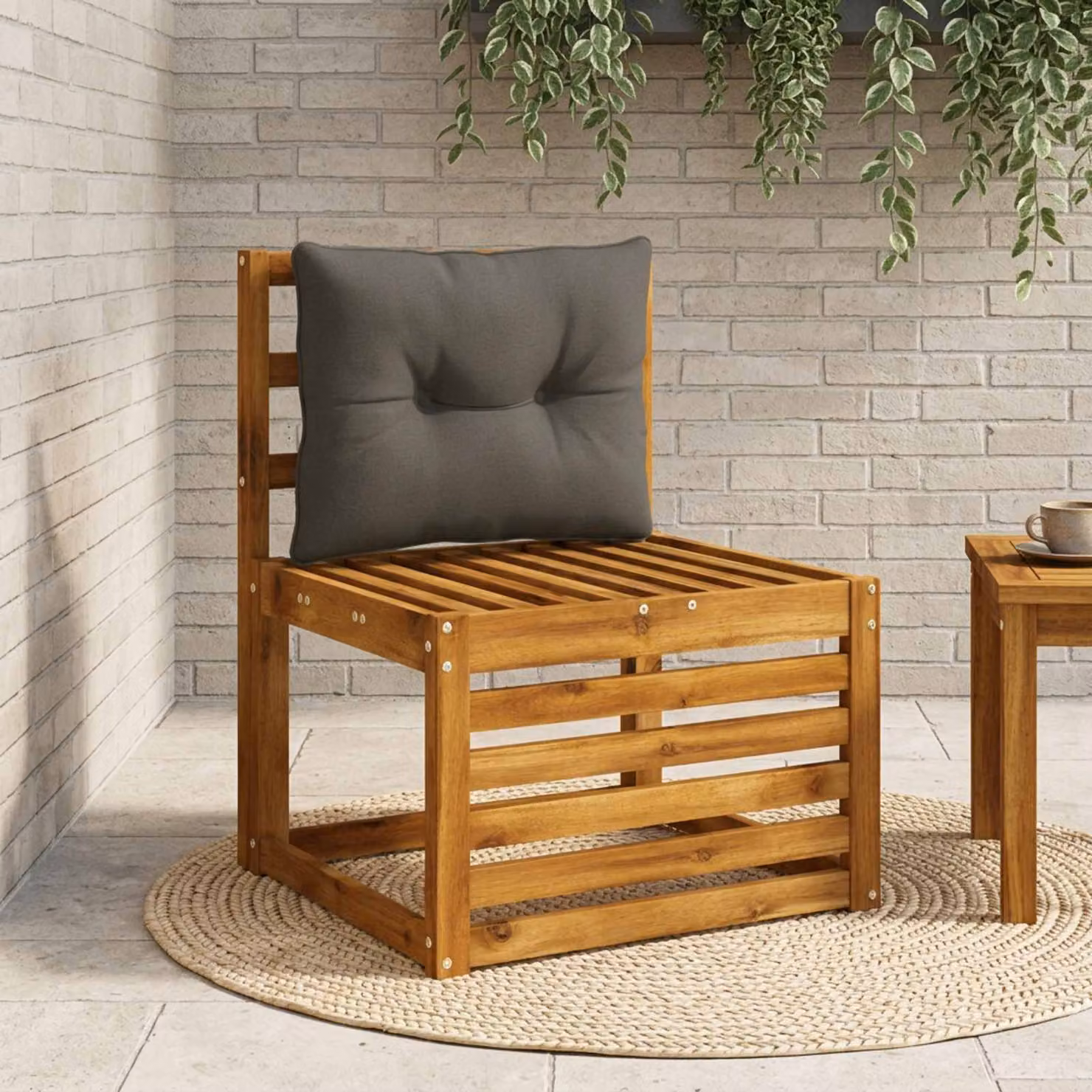 vidaXL Cuscino per schienale PUTTEN 100% Poliestere Antracite